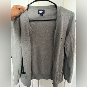 Lands End Chase Bank Grey Sweater